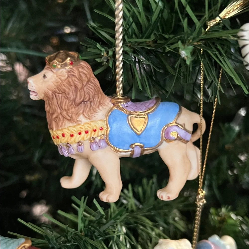 Lenox Christmas Carousel Animal Collection - Lion, Zebra, Reindeer and Horse - Picture 3 of 15
